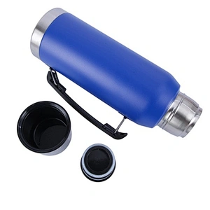 1.0 L double wall stainless steel vacuum flask with 304 s/s inner, 201 s/s outer with powder coating