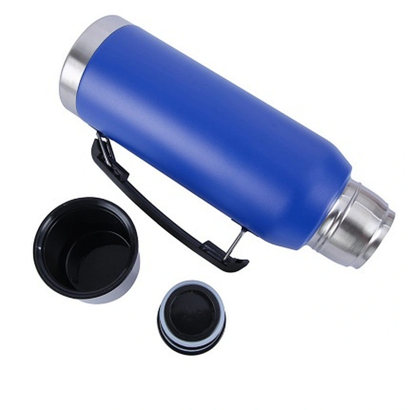 1.0 L double wall stainless steel vacuum flask with 304 s/s inner, 201 s/s outer with powder coating